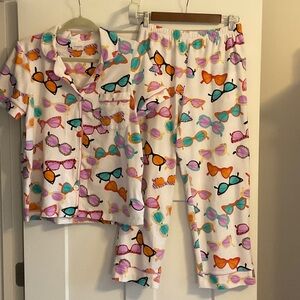 BedHead White Pajamas with Sunglasses Print